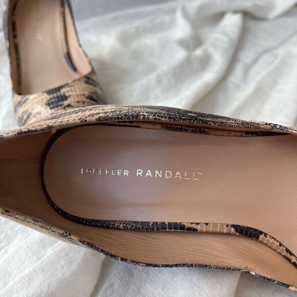 Loeffler Randal Women's High Heels Phyton Animal Print Pointed Toe Shoes Size 9. - Picture 4 of 12